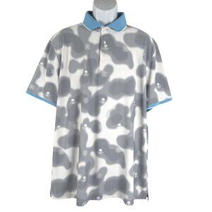 G/Fore Golf Polo Shirt 2XL Blur Icon Camo Tech Pique Skull Short Sleeve TP-3567